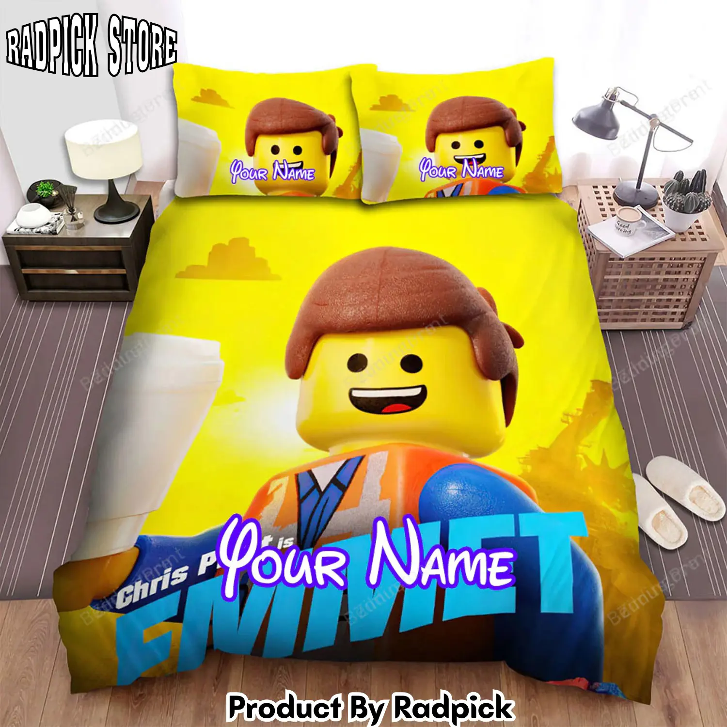 Radpick the lego movie 2 the second part 28201929 emmet poster bed sheets duvet cover personalized name bedding sets rp3271130